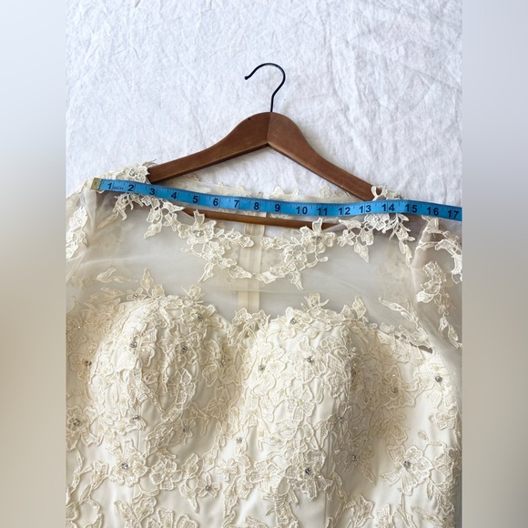 Helen Fontaine Ivory Mother Of The Bride Dresses A-line Half Sleeves Chiffon - Picture 5 of 16